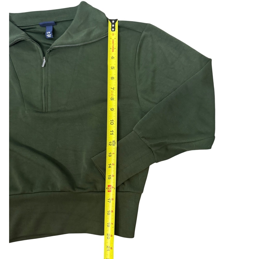 Scoop Womens Forest Green Quarter Zip Sweatshirt and Cargo Jogger Lounge Set S - Picture 3 of 7